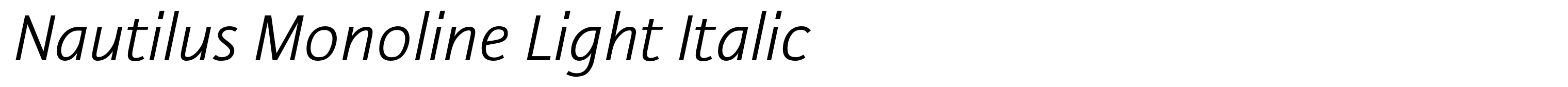 Nautilus Monoline Light Italic